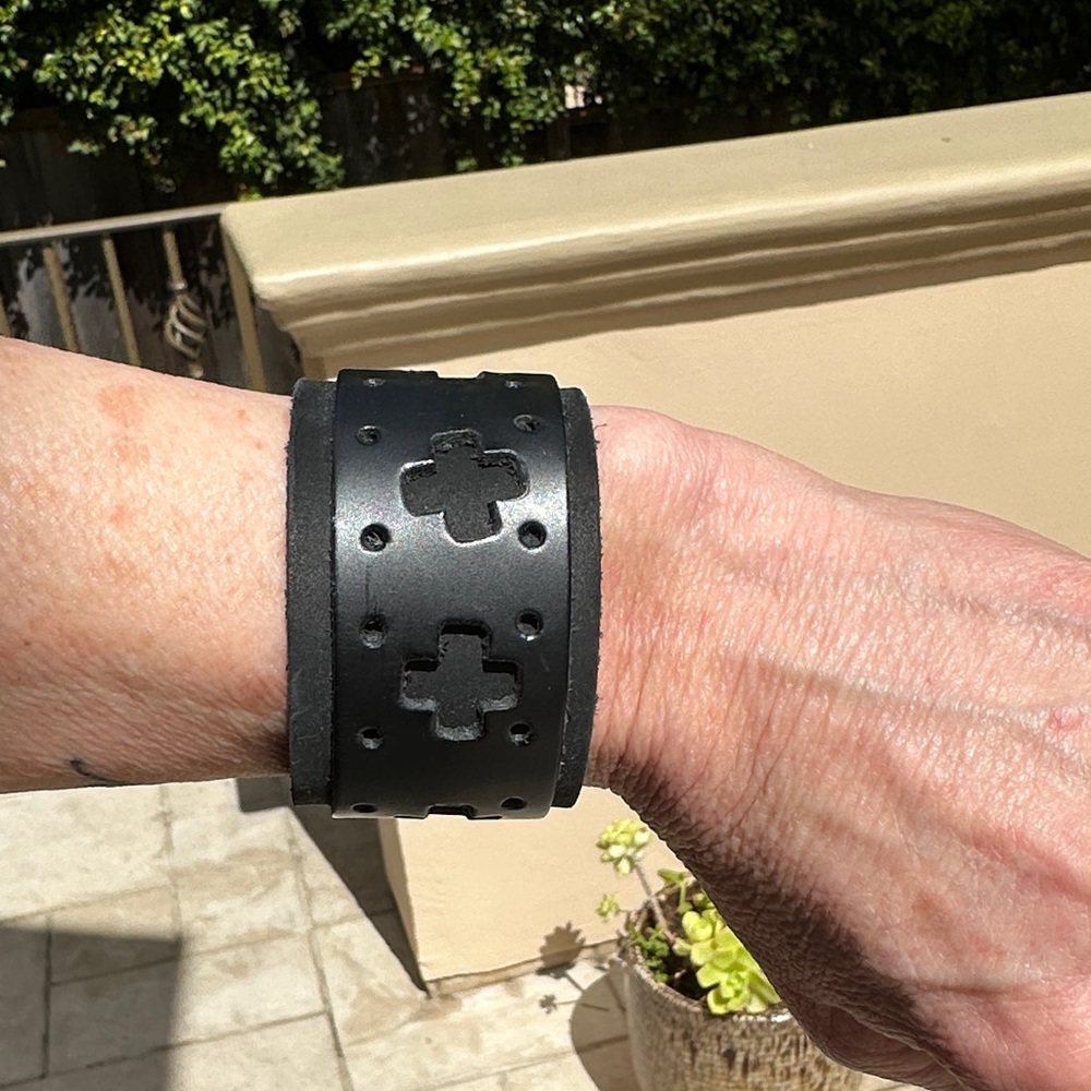 NWOT Black Leather Cuff Bracelet